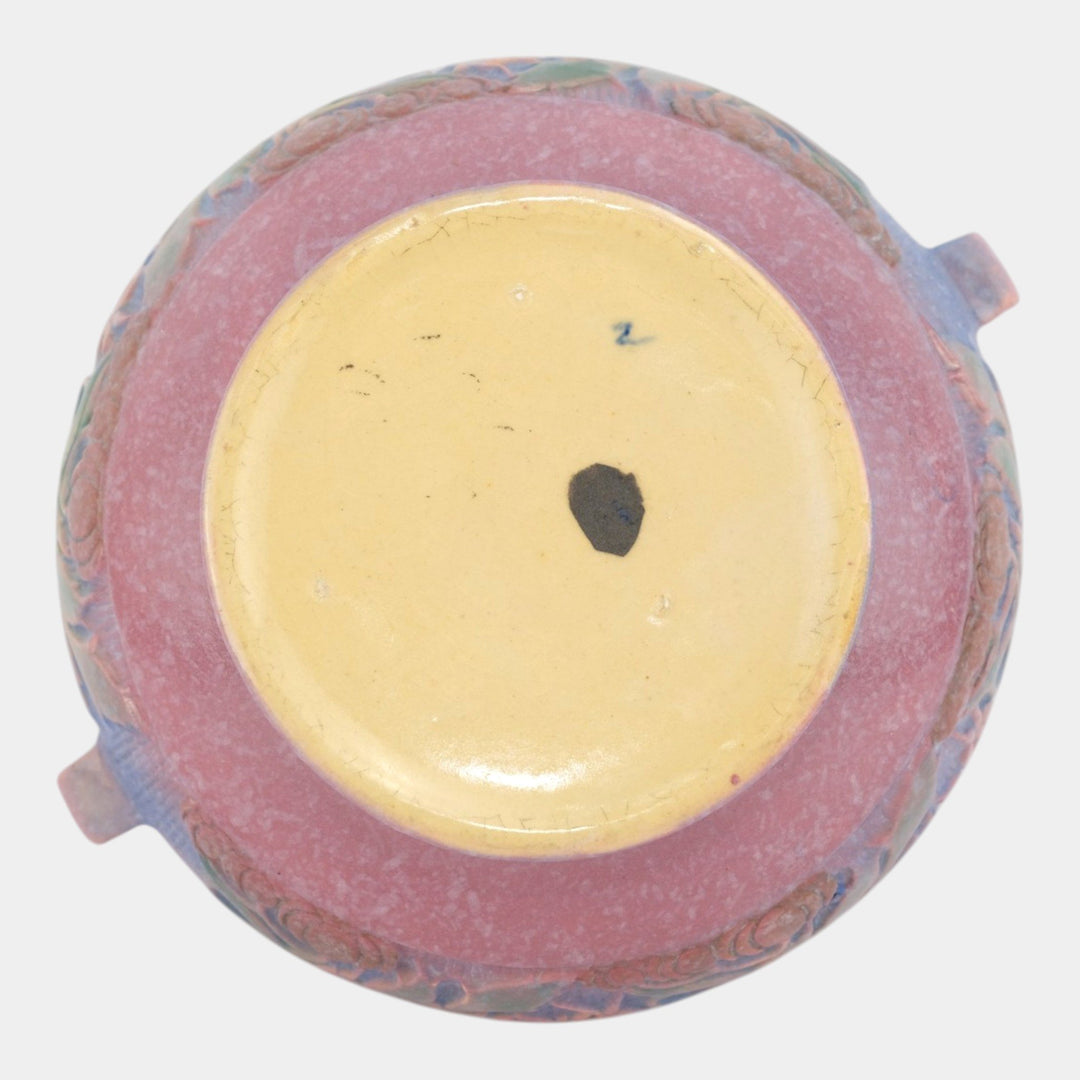 Roseville Baneda Pink 1932 Vintage Arts and Crafts Pottery Ceramic Bowl 232-6 - Just Art Pottery