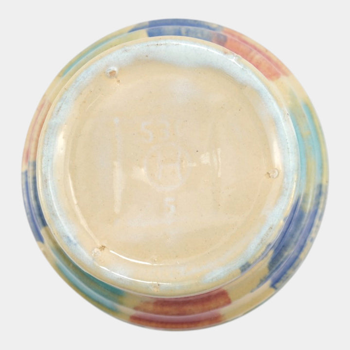 Hull Pottery Early Art Vintage 1920s Blue Stepped Stoneware Jardiniere 536-5 - Just Art Pottery