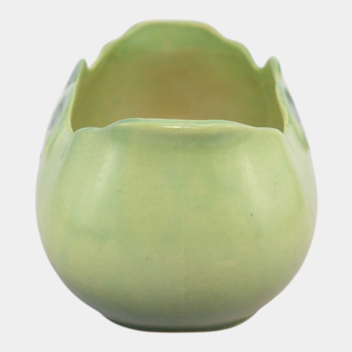 Roseville Mock Orange Green 1950 Mid Century Modern Ceramic Planter 931-8 - Just Art Pottery