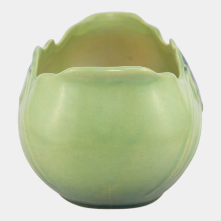 Roseville Mock Orange Green 1950 Mid Century Modern Ceramic Planter 931-8 - Just Art Pottery