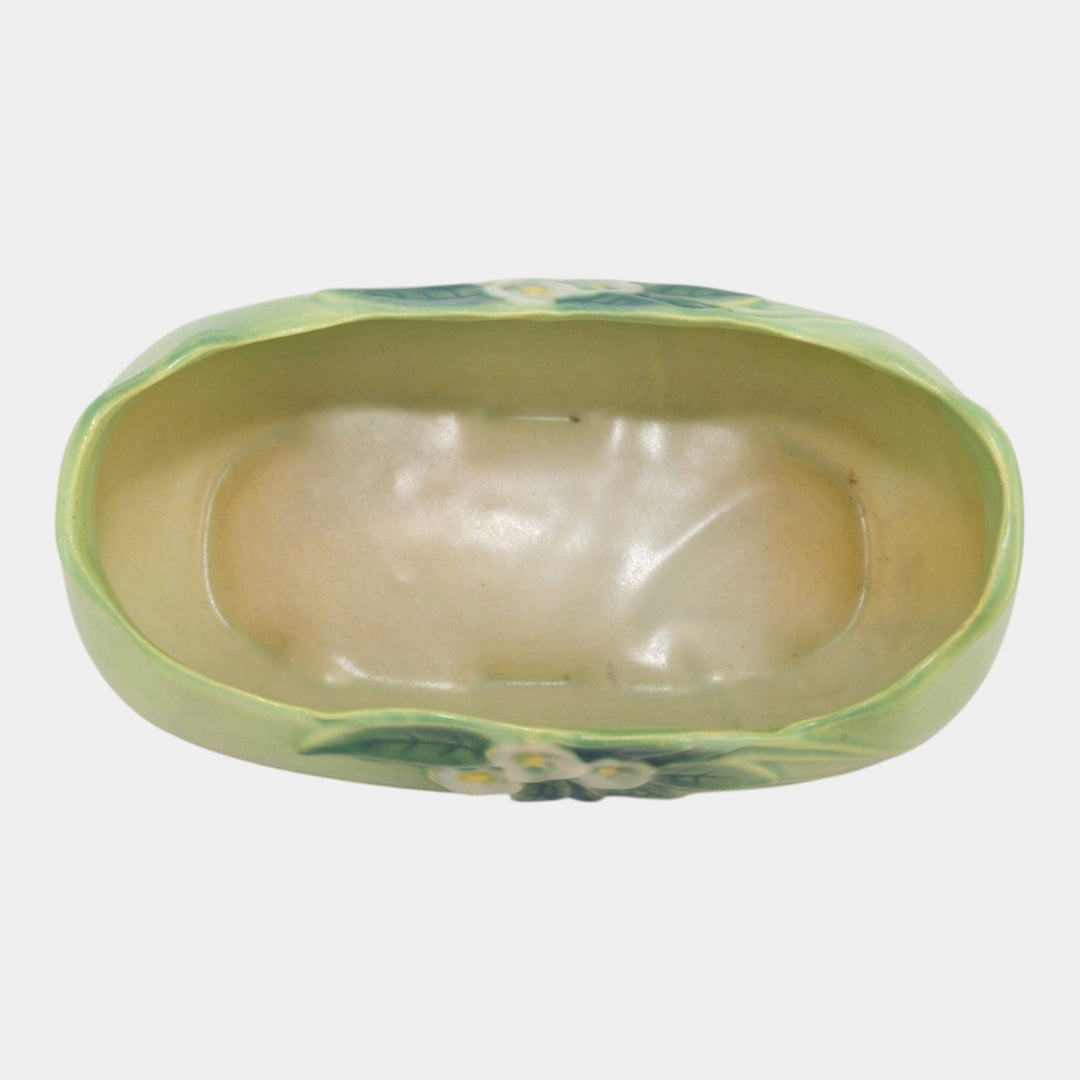 Roseville Mock Orange Green 1950 Mid Century Modern Ceramic Planter 931-8 - Just Art Pottery