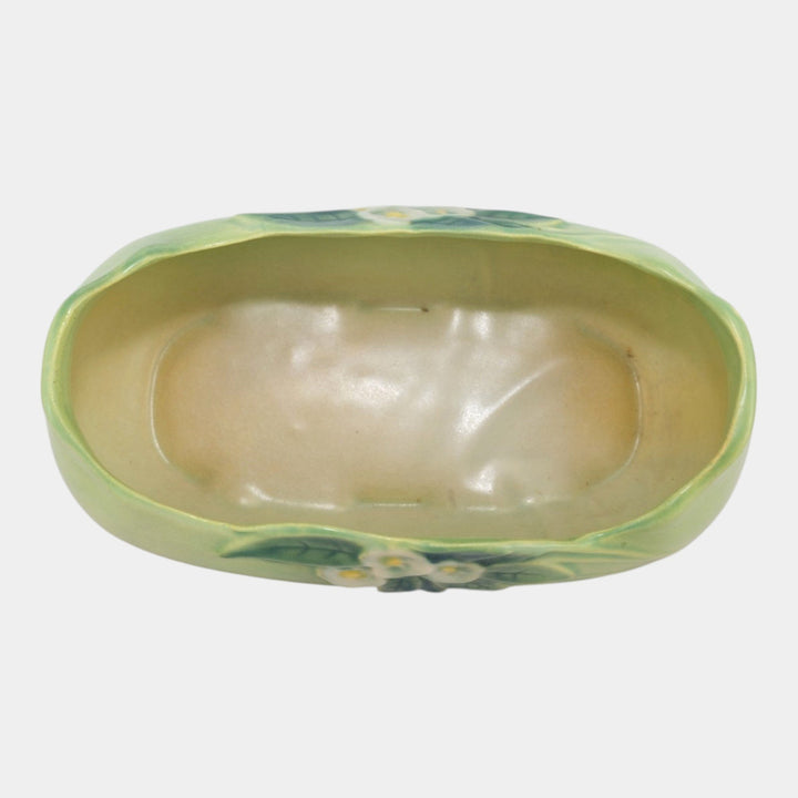 Roseville Mock Orange Green 1950 Mid Century Modern Ceramic Planter 931-8 - Just Art Pottery