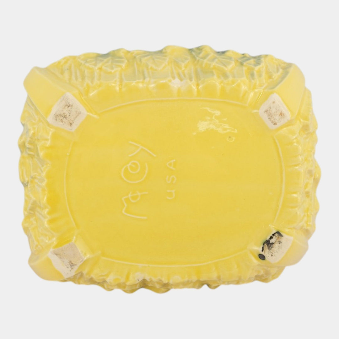 McCoy 1940s Mid Century Modern art Pottery Green Yellow Ceramic Bowl Planter - Just Art Pottery