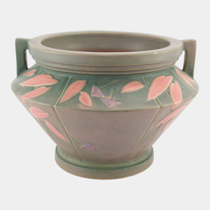Roseville Futura Gray Pink 1928 Vintage Art Deco Pottery Jardiniere 616-7 - Just Art Pottery