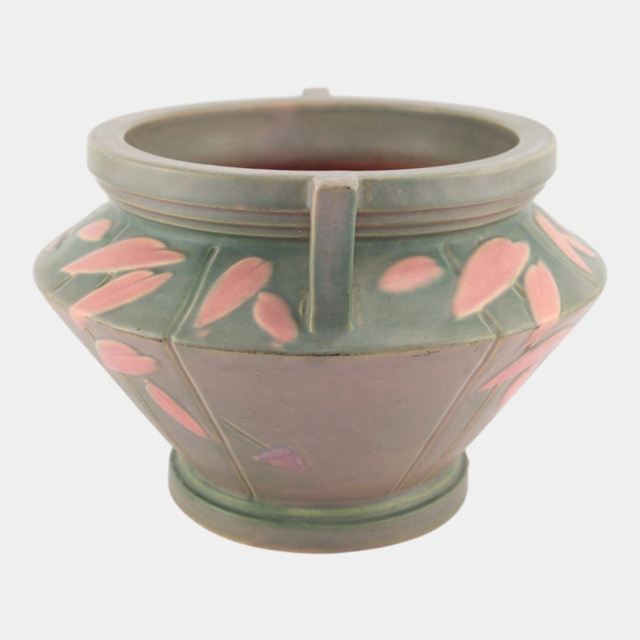 Roseville Futura Gray Pink 1928 Vintage Art Deco Pottery Jardiniere 616-7 - Just Art Pottery