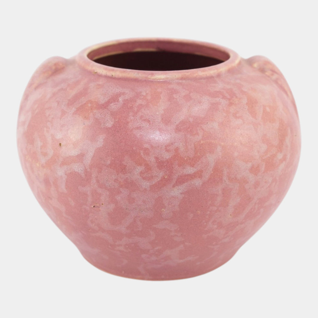 Brush McCoy Art Vellum 1930s Art Deco Pottery Matte Pink Ceramic Vase 524 - Just Art Pottery