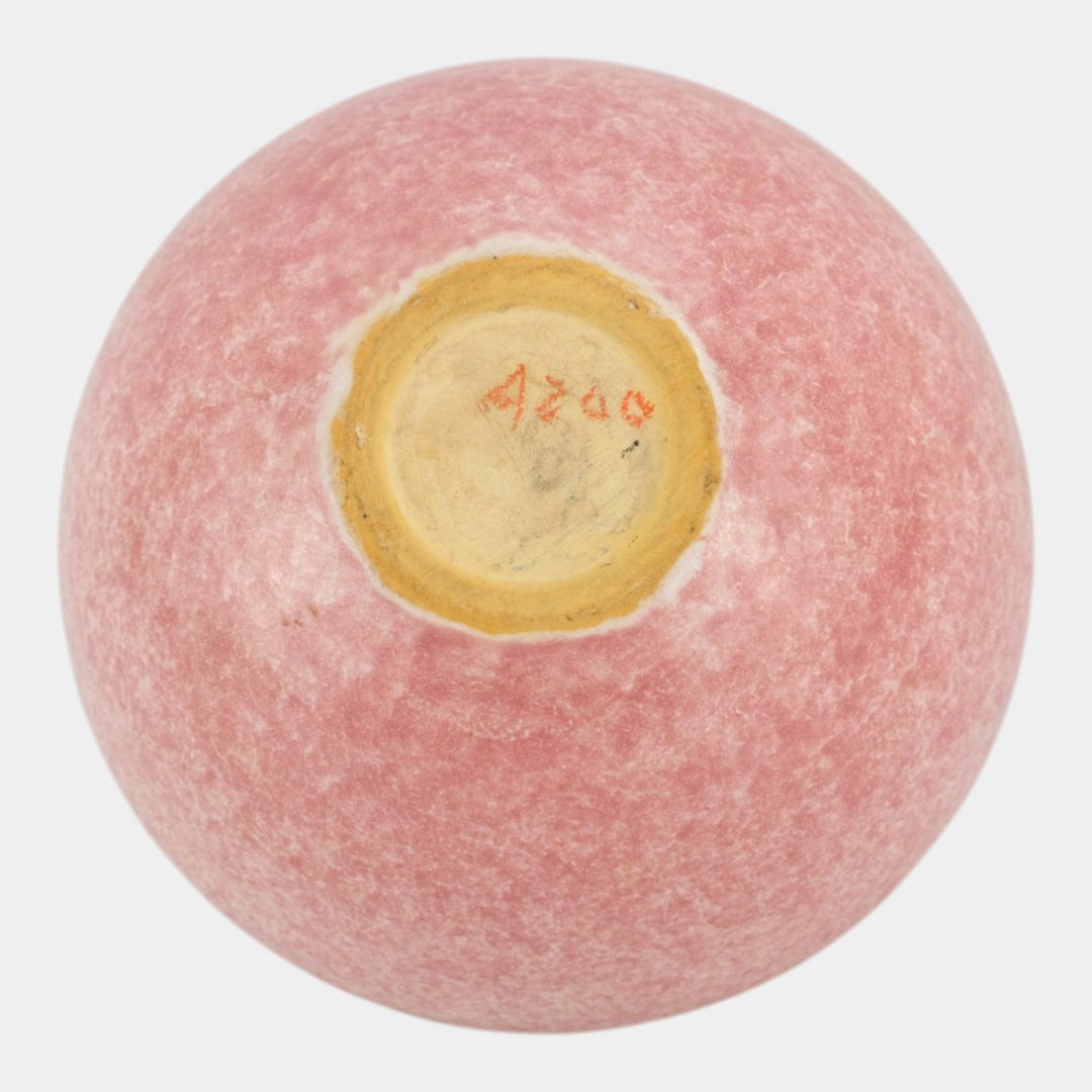 Roseville Tourmaline Mottled Pink Blue 1933 Vintage Art Deco Pottery Vase 200-4 - Just Art Pottery