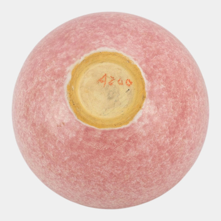 Roseville Tourmaline Mottled Pink Blue 1933 Vintage Art Deco Pottery Vase 200-4 - Just Art Pottery