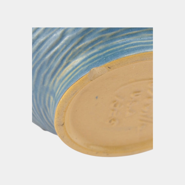 Roseville Bushberry Blue 1941 Vintage Art Pottery Ceramic Ice Lip Pitcher 1325 - Just Art Pottery