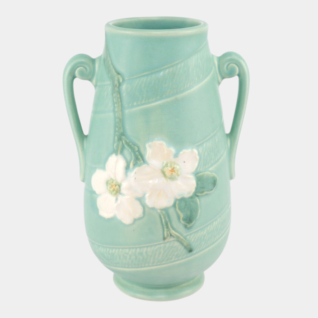 Weller Wild Rose 1930s Vintage Art Deco Pottery Light Green