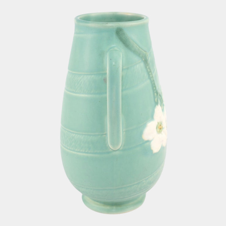 Weller Wild Rose 1930s Vintage Art Deco Pottery Light Green Ceramic Vase - Just Art Pottery