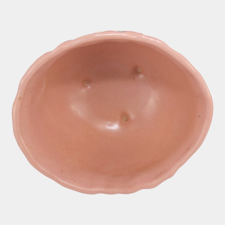 Roseville Mock Orange Pink 1950 Mid Century Modern Pottery Ceramic Bowl 927-6 - Just Art Pottery
