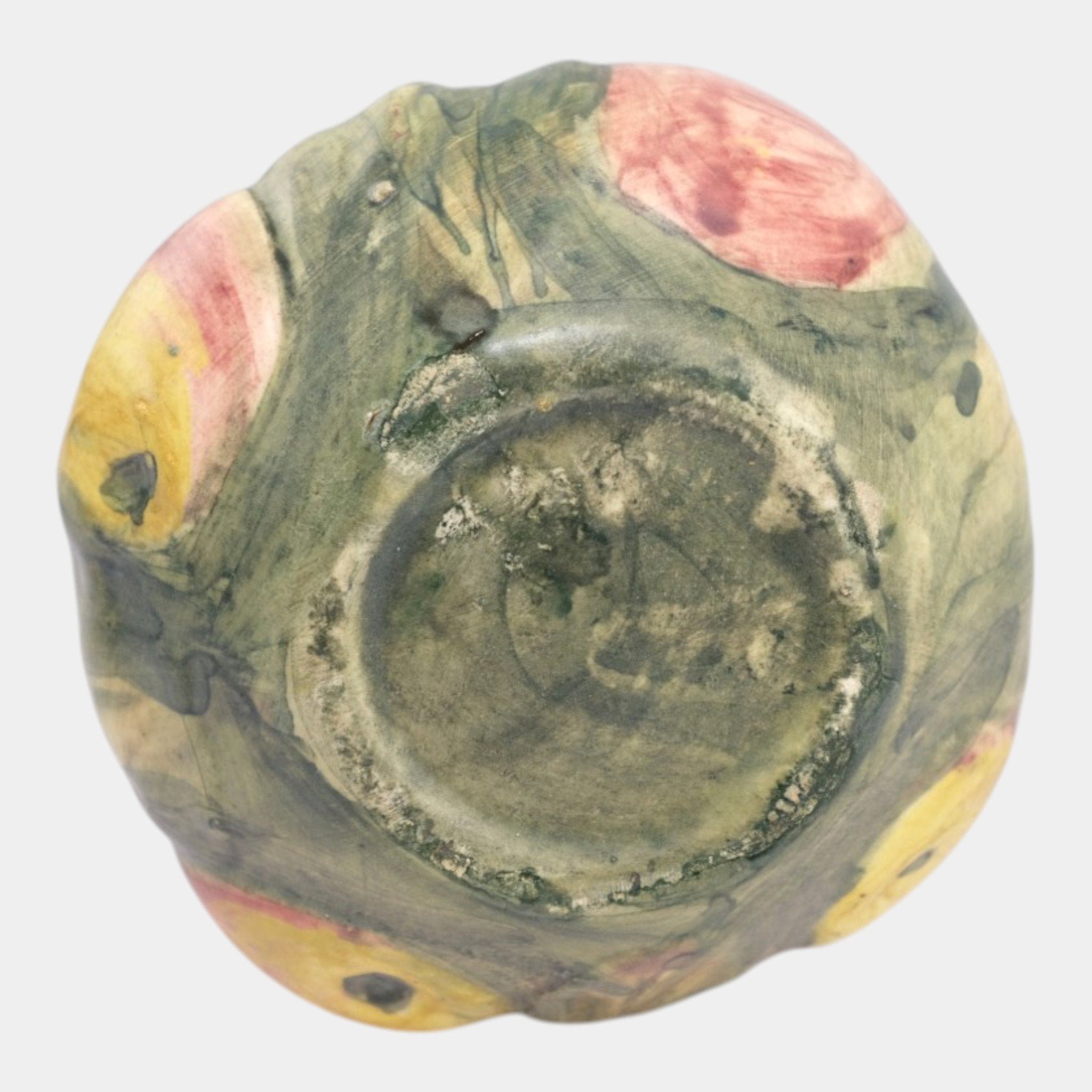 Weller Baldin 1915-20 Vintage Art Pottery Brown Green Red Apple