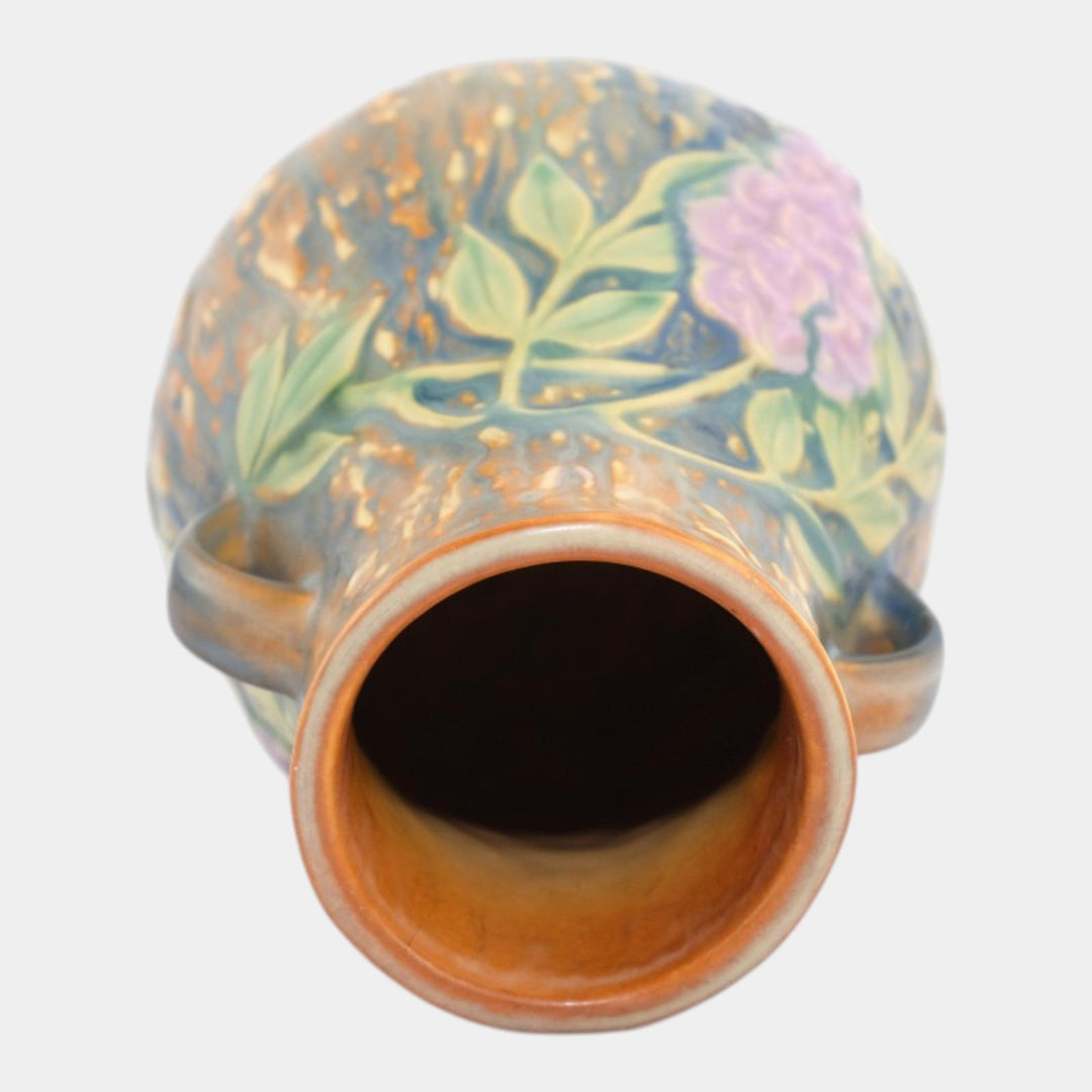 Roseville Wisteria Blue 1933 Vintage Arts and Crafts Pottery Ceramic Vase 631-6 - Just Art Pottery