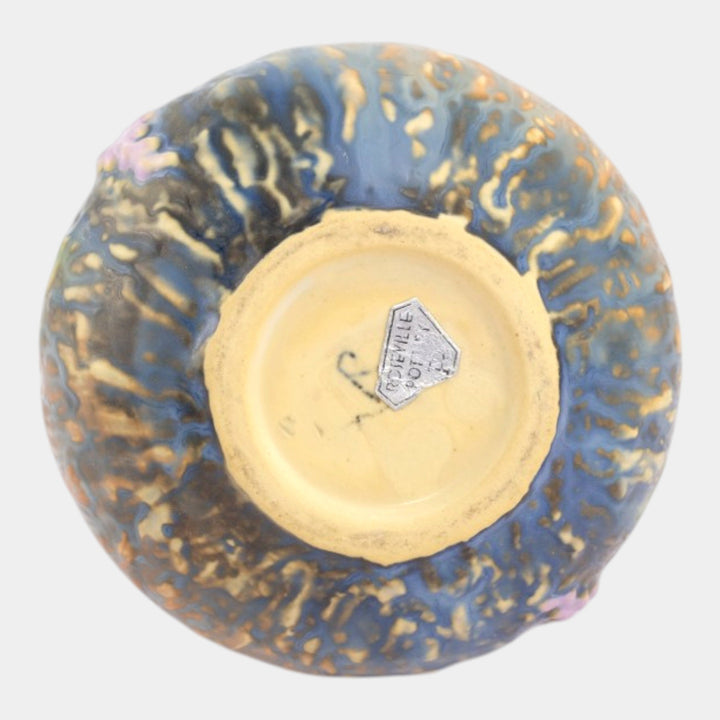 Roseville Wisteria Blue 1933 Vintage Arts and Crafts Pottery Ceramic Vase 631-6 - Just Art Pottery
