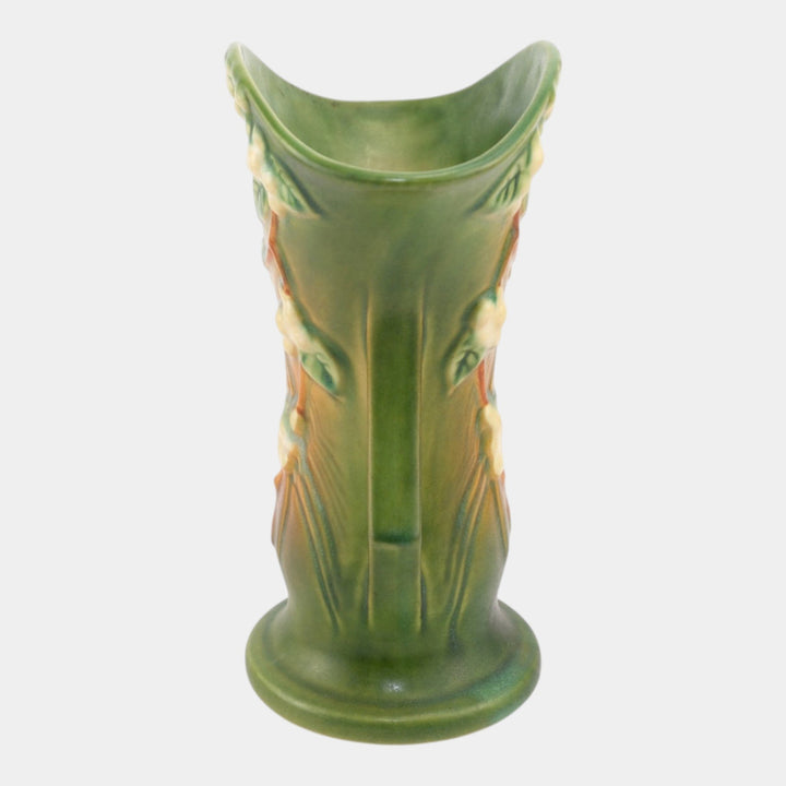 Roseville Snowberry Green 1947 Mid Century Modern Pottery Ceramic Vase 1V2-9 - Just Art Pottery