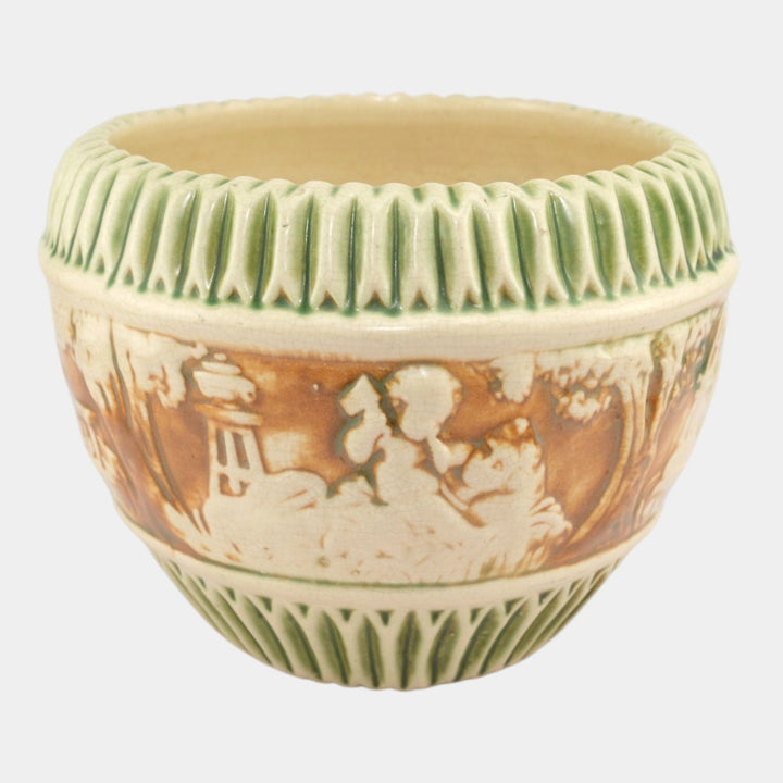 Roseville Donatello 1916 Vintage Art Pottery Ceramic Jardiniere Planter 575-8 - Just Art Pottery