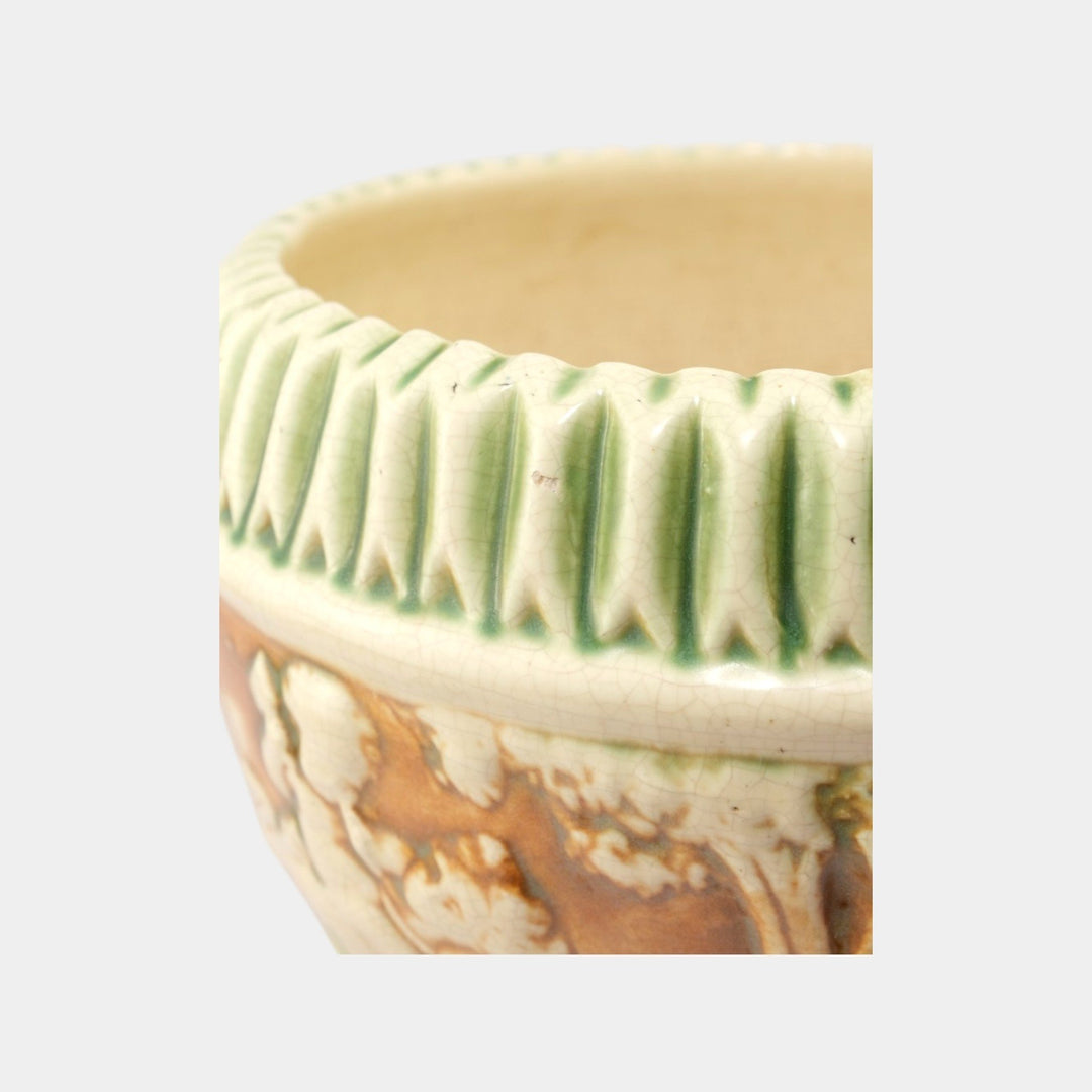 Roseville Donatello 1916 Vintage Art Pottery Ceramic Jardiniere Planter 575-8 - Just Art Pottery