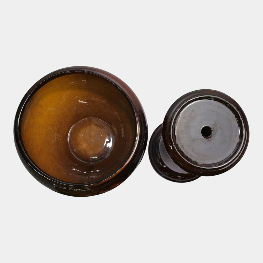 Weller Louwelsa 1900s Art Pottery Hand Painted Floral Jardiniere And Pedestal - Just Art Pottery