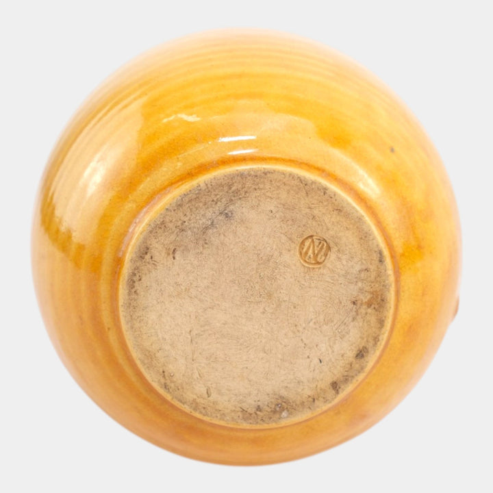 Newcomb College 1910-15 Arts and Crafts Pottery Orange Glaze Ceramic Vase - Just Art Pottery