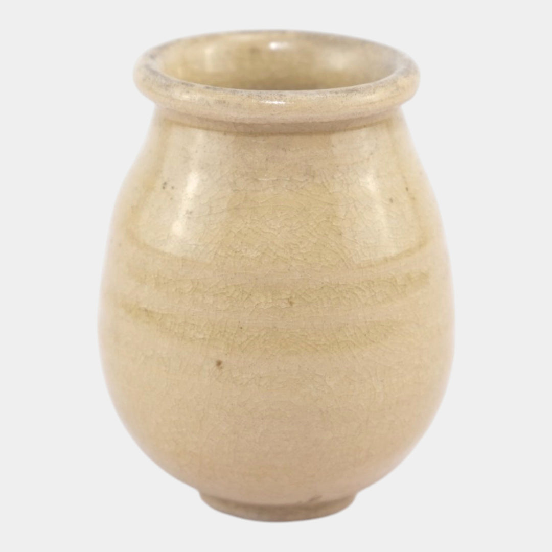 Newcomb College 1910-15 Vintage Arts and Crafts Pottery Ivory Glaze Ceramic Vase - Just Art Pottery