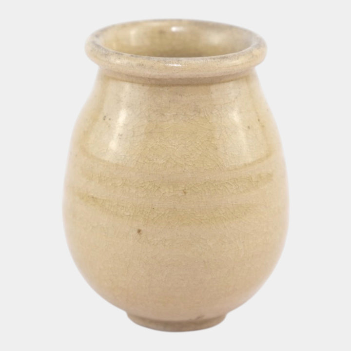 Newcomb College 1910-15 Vintage Arts and Crafts Pottery Ivory Glaze Ceramic Vase - Just Art Pottery