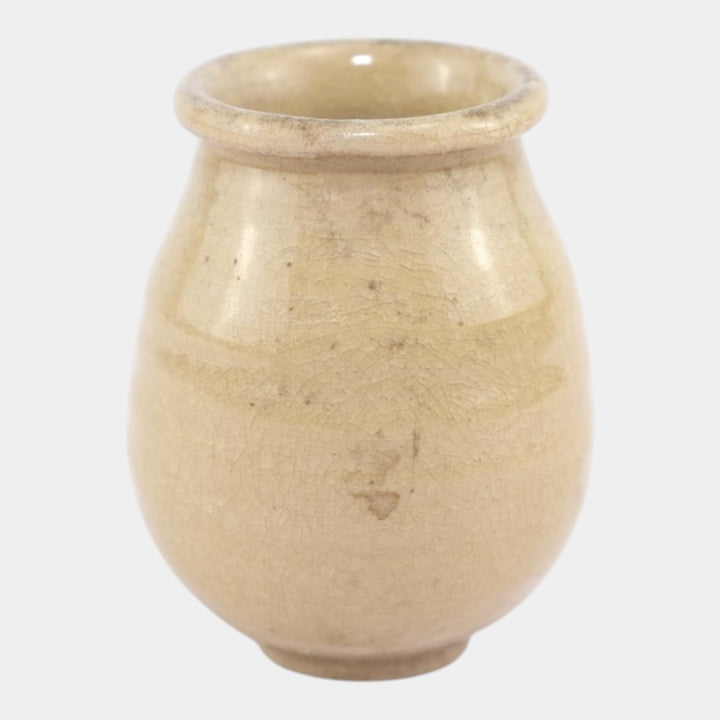 Newcomb College 1910-15 Vintage Arts and Crafts Pottery Ivory Glaze Ceramic Vase - Just Art Pottery