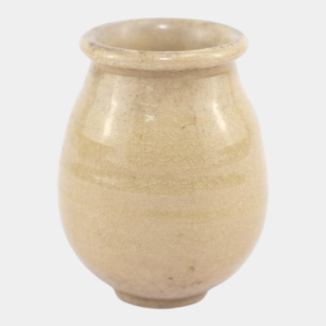 Newcomb College 1910-15 Vintage Arts and Crafts Pottery Ivory Glaze Ceramic Vase - Just Art Pottery