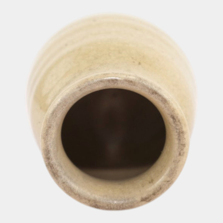 Newcomb College 1910-15 Vintage Arts and Crafts Pottery Ivory Glaze Ceramic Vase - Just Art Pottery