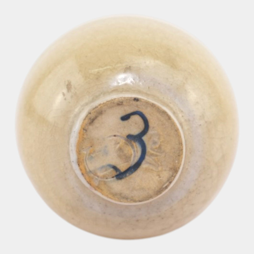 Newcomb College 1910-15 Vintage Arts and Crafts Pottery Ivory Glaze Ceramic Vase - Just Art Pottery