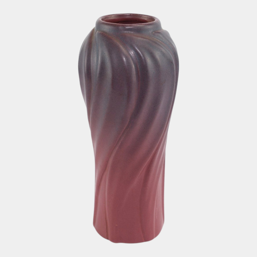 Van Briggle Late Teens Vintage Arts And Crafts Pottery Mulberry Swirl Vase 824 - Just Art Pottery