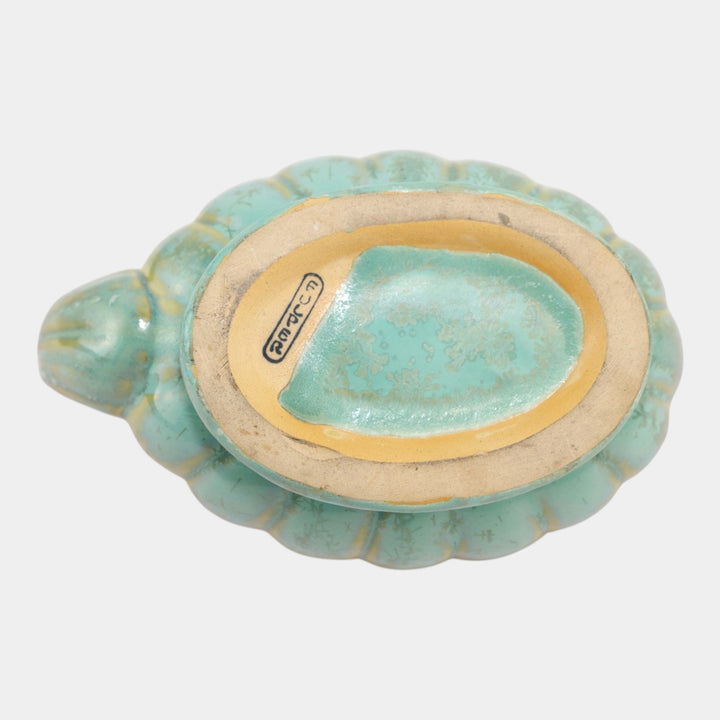 Fulper 1917-1934 Arts And Crafts Pottery Green Crystalline Chamberstick 728 - Just Art Pottery