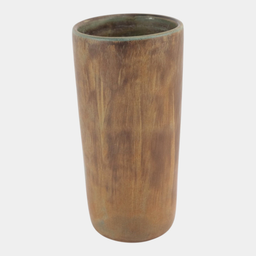 Peters and Reed Landsun 1920s Arts And Crafts Pottery Brown Ceramic Vase 4 - Just Art Pottery