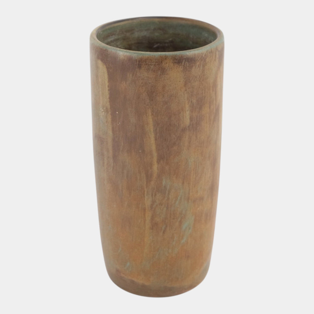 Peters and Reed Landsun 1920s Arts And Crafts Pottery Brown Ceramic Vase 4 - Just Art Pottery