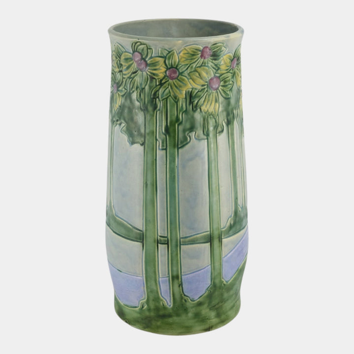 Roseville Vista 1920 Vintage Art Pottery Ceramic Umbrella Stand 757-20 - Just Art Pottery