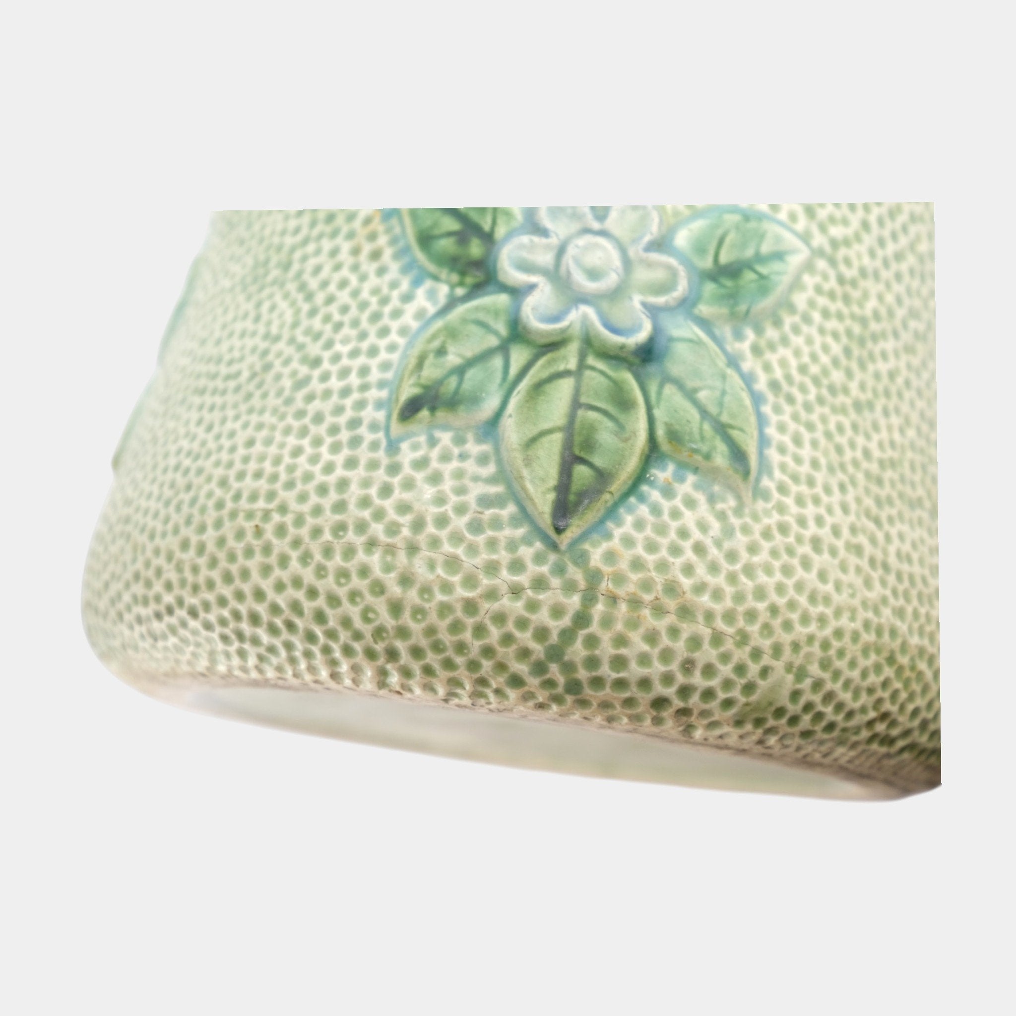 Roseville Rozane 1917 Vintage Art Pottery Green Tint Umbrella