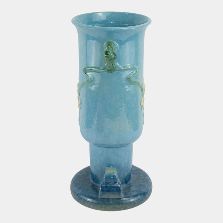 Roseville Wincraft Blue 1948 Vintage Mid Century Modern Art Pottery Vase 263-14 - Just Art Pottery