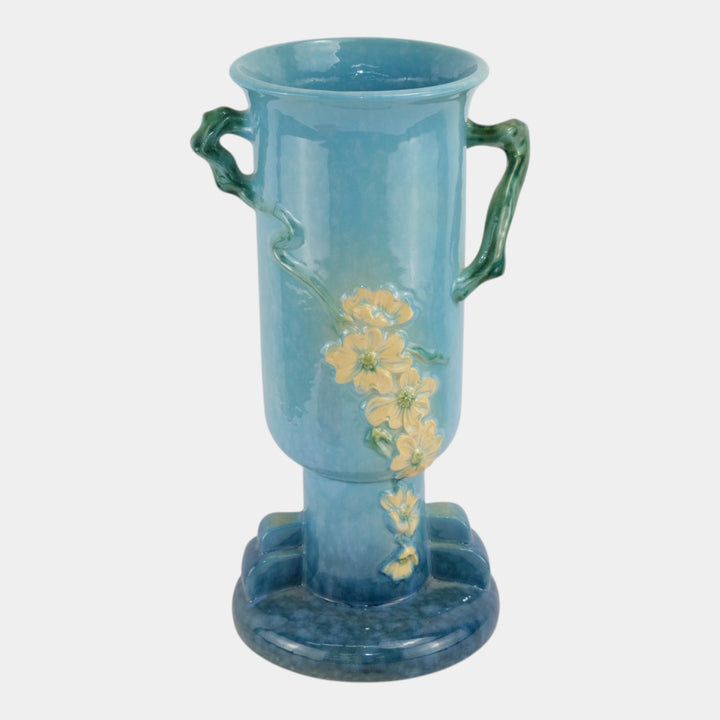Roseville Wincraft Blue 1948 Vintage Mid Century Modern Art Pottery Vase 263-14 - Just Art Pottery