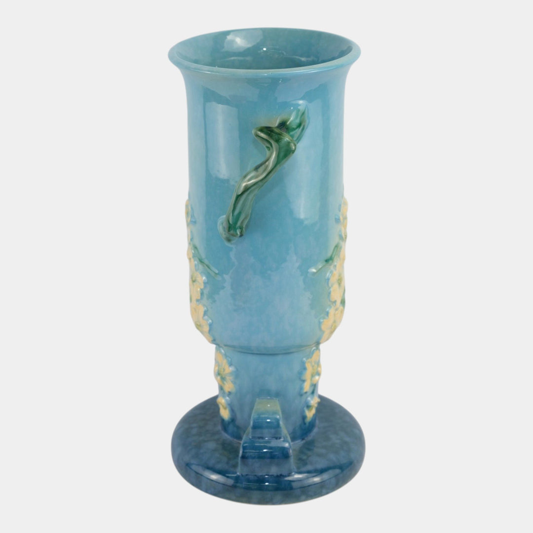 Roseville Wincraft Blue 1948 Vintage Mid Century Modern Art Pottery Vase 263-14 - Just Art Pottery