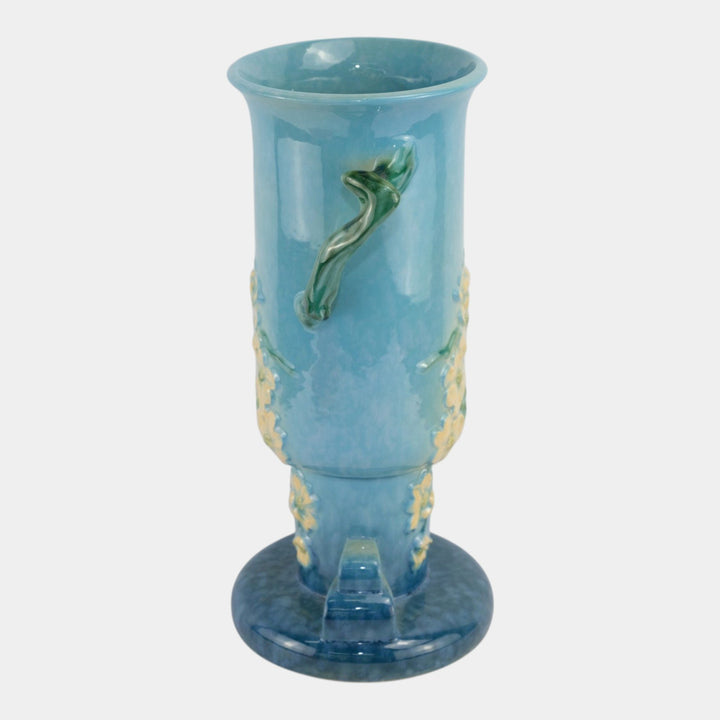 Roseville Wincraft Blue 1948 Vintage Mid Century Modern Art Pottery Vase 263-14 - Just Art Pottery