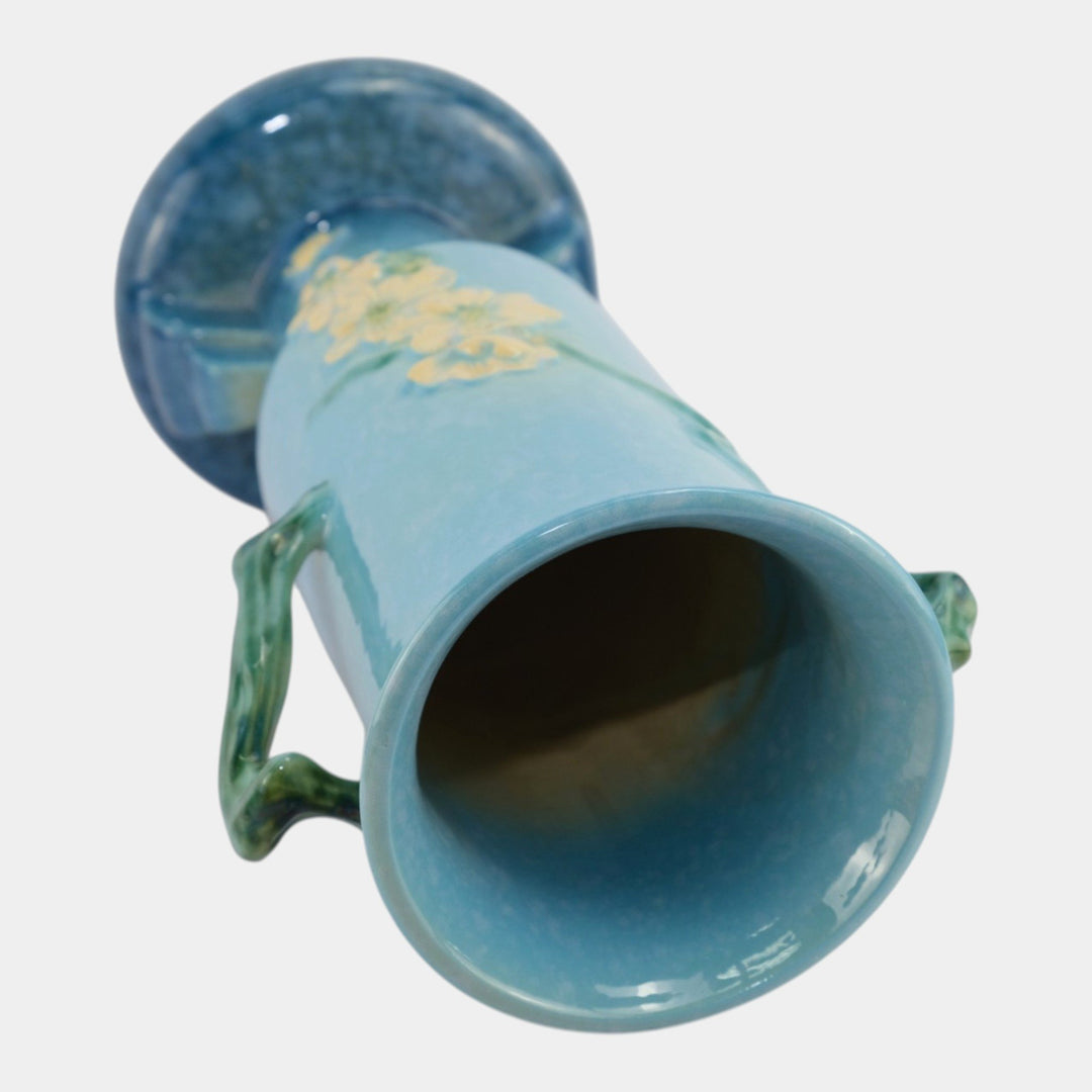 Roseville Wincraft Blue 1948 Vintage Mid Century Modern Art Pottery Vase 263-14 - Just Art Pottery