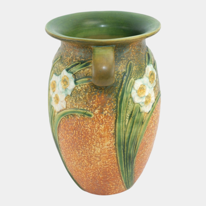 Roseville Jonquil 1931 Vintage Arts And Crafts Pottery Large Ceramic Vase 531-12 - Just Art Pottery