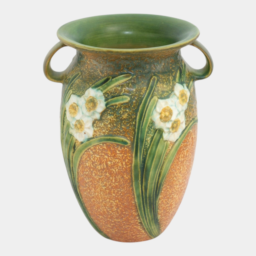 Roseville Jonquil 1931 Vintage Arts And Crafts Pottery Large Ceramic Vase 531-12 - Just Art Pottery