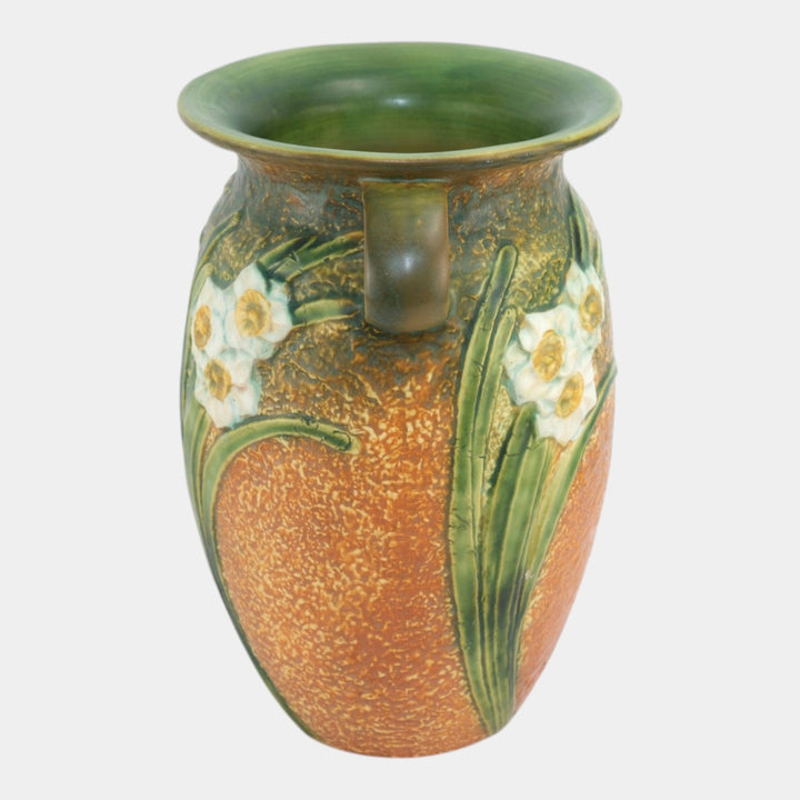 Roseville Jonquil 1931 Vintage Arts And Crafts Pottery Large Ceramic Vase 531-12 - Just Art Pottery
