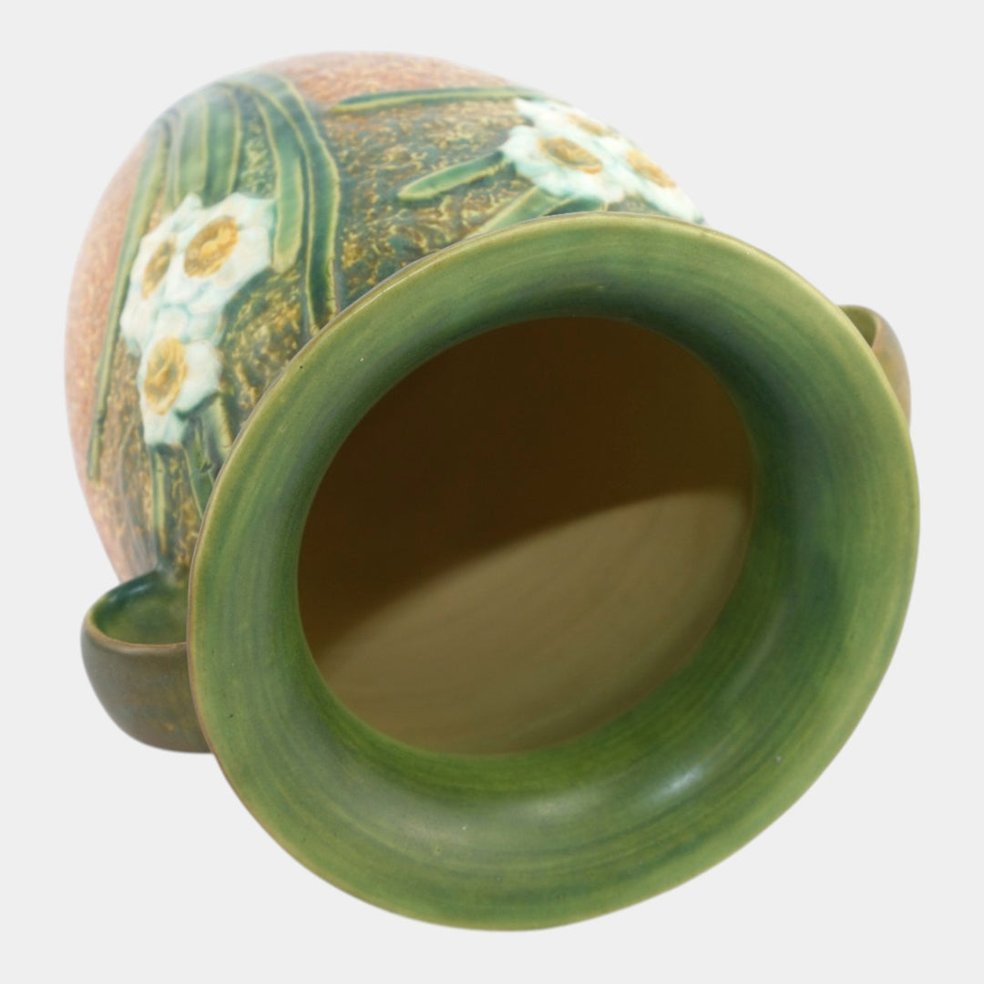 Roseville Jonquil 1931 Vintage Arts And Crafts Pottery Large Ceramic Vase 531-12 - Just Art Pottery