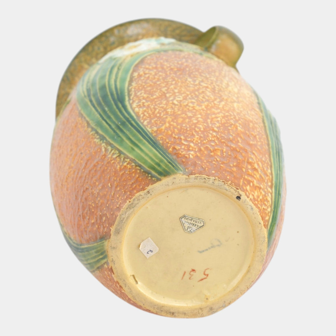 Roseville Jonquil 1931 Vintage Arts And Crafts Pottery Large Ceramic Vase 531-12 - Just Art Pottery