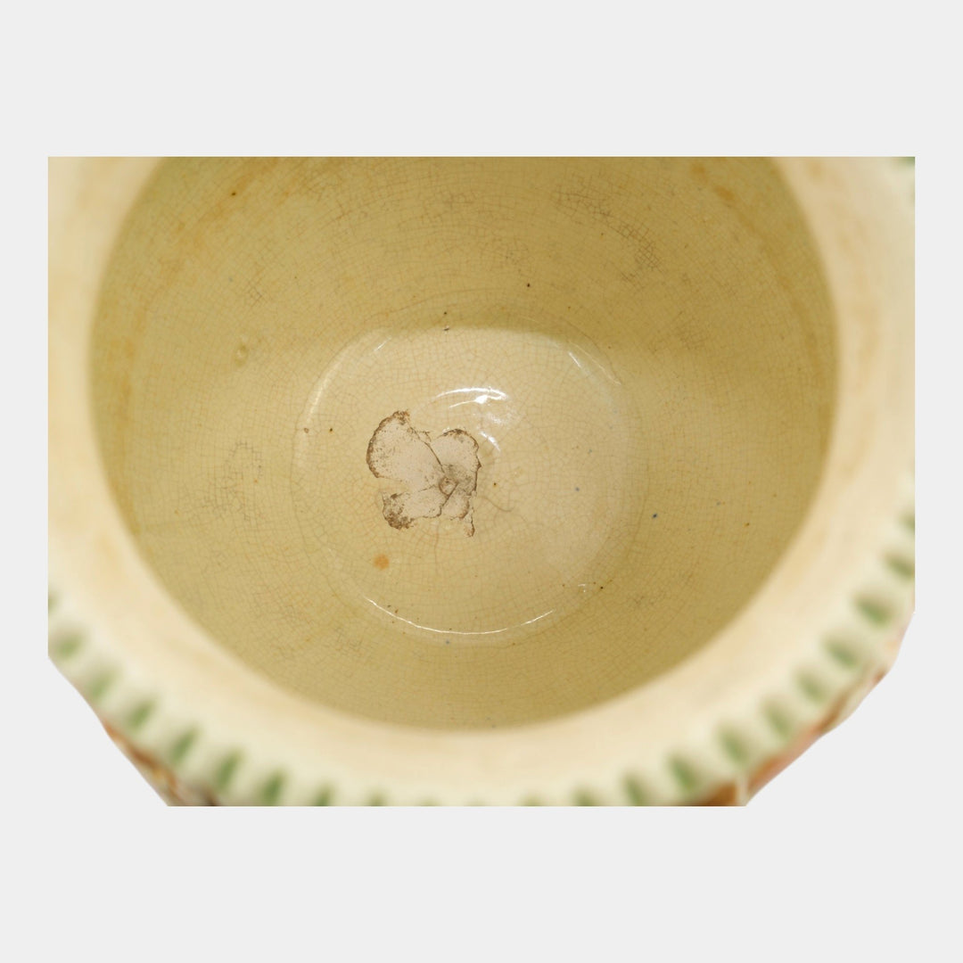 Roseville Donatello 1916 Art Pottery Green Ceramic Jardiniere And Pedestal 579-6 - Just Art Pottery