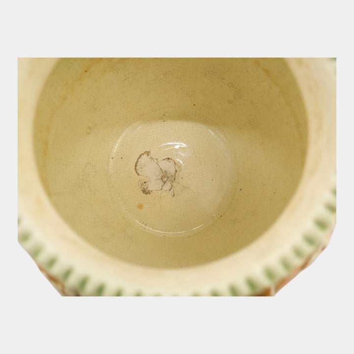 Roseville Donatello 1916 Art Pottery Green Ceramic Jardiniere And Pedestal 579-6 - Just Art Pottery