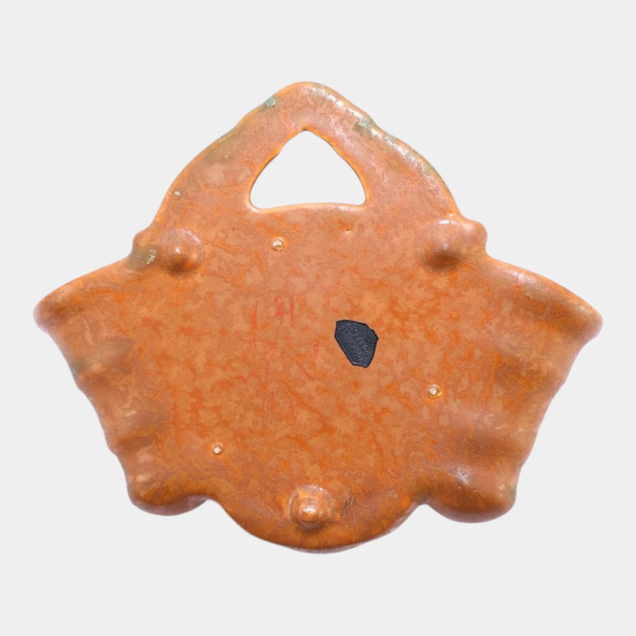 Roseville Imperial II Orange 1930 Vintage Art Pottery Triple Wall