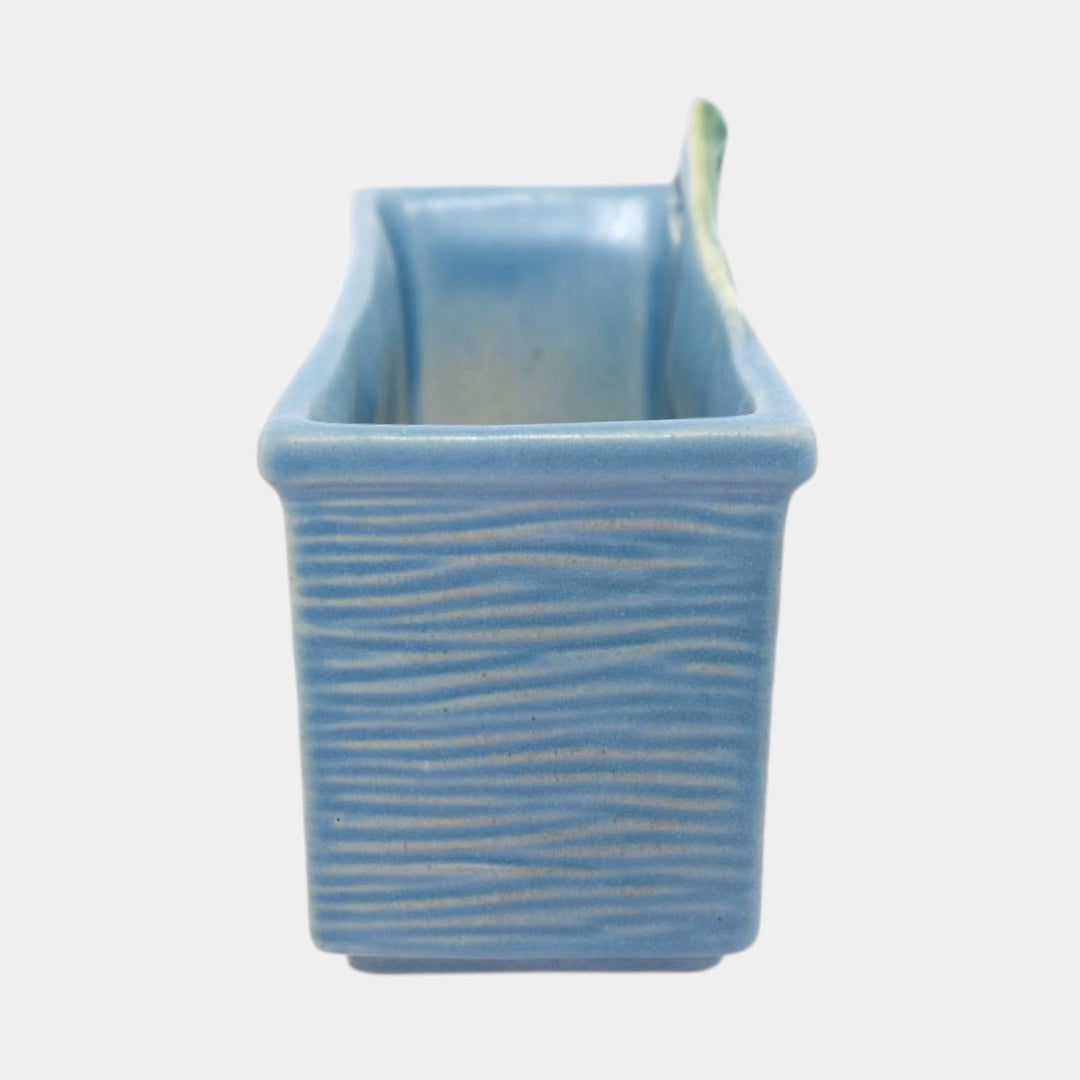 Roseville Bushberry Blue 1941 Art Pottery Ceramic Window Box Planter 383-6 - Just Art Pottery